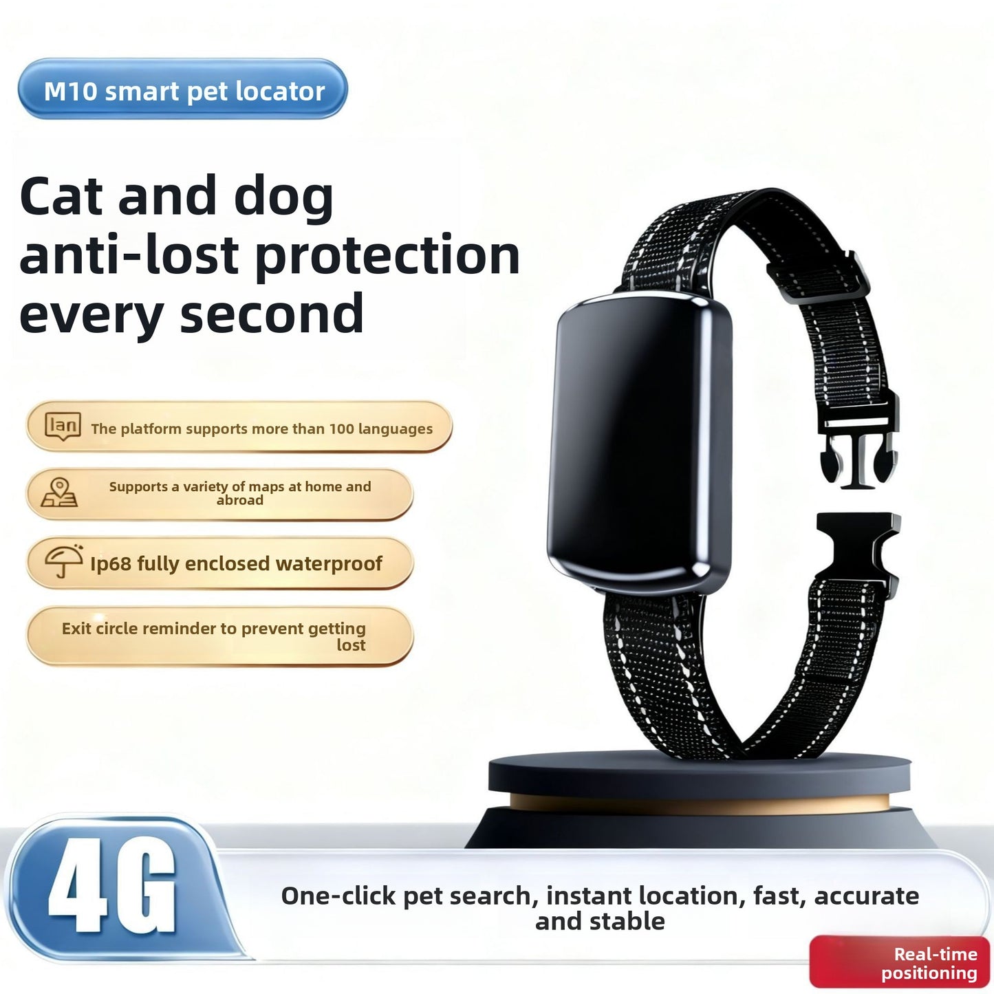 GPS Pet Locator Collar with Tracking